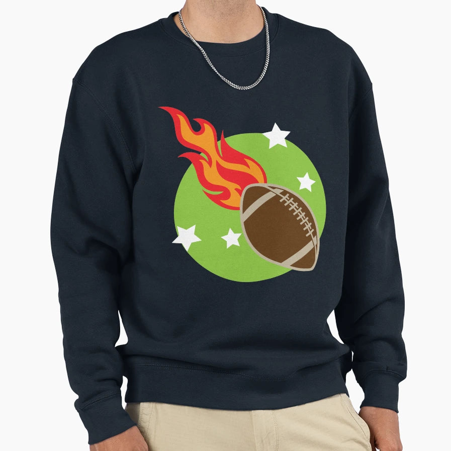 American Football Burns Sweatshirt - Minimalist Print Men Women - T-Shirt, Sweatshirt, Hoodie