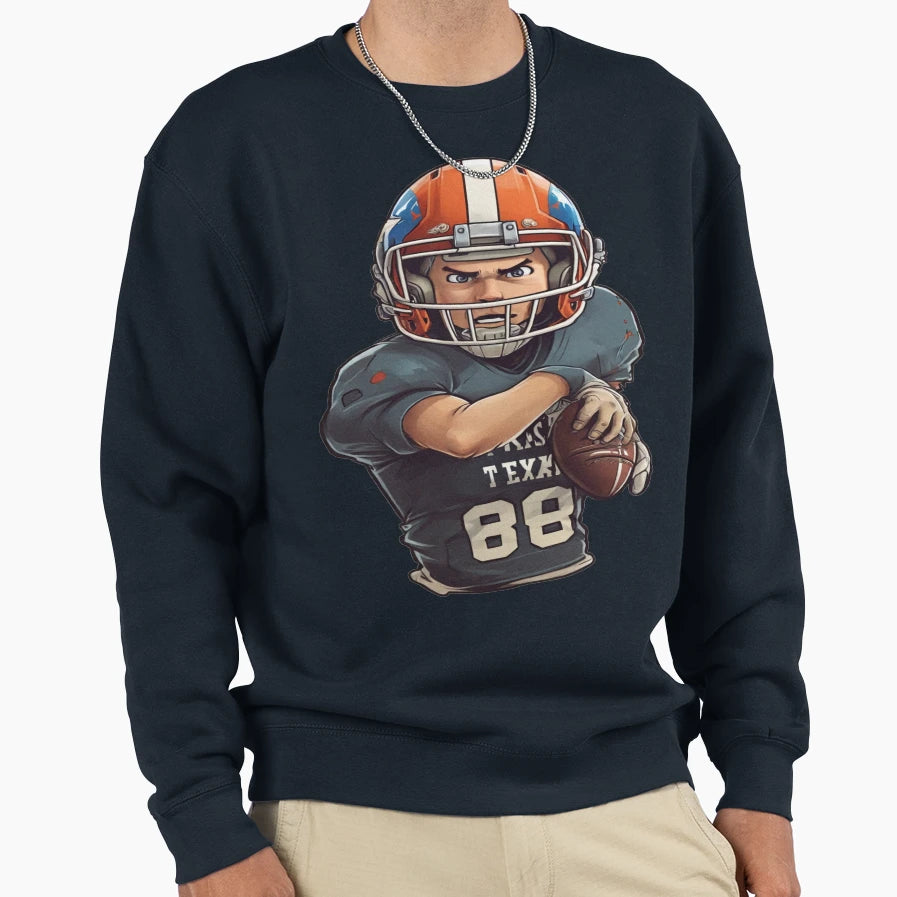 Texas High School Football Player Sweatshirt - Trendy Graphic Unisex - T-Shirt, Sweatshirt, Hoodie