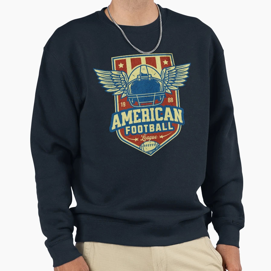 American Football Sweatshirt - Casual Everyday Wear Men Women - T-Shirt, Sweatshirt, Hoodie