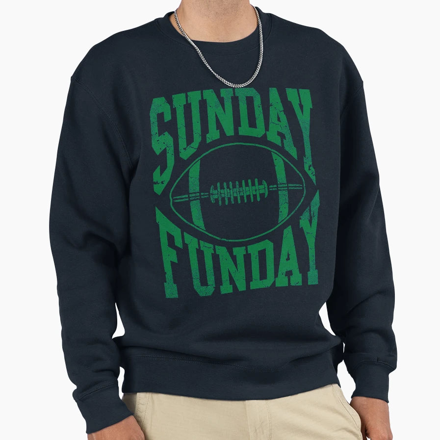 Sunday Funday Football Sweatshirt - Graphic Print Unisex - T-Shirt, Sweatshirt, Hoodie