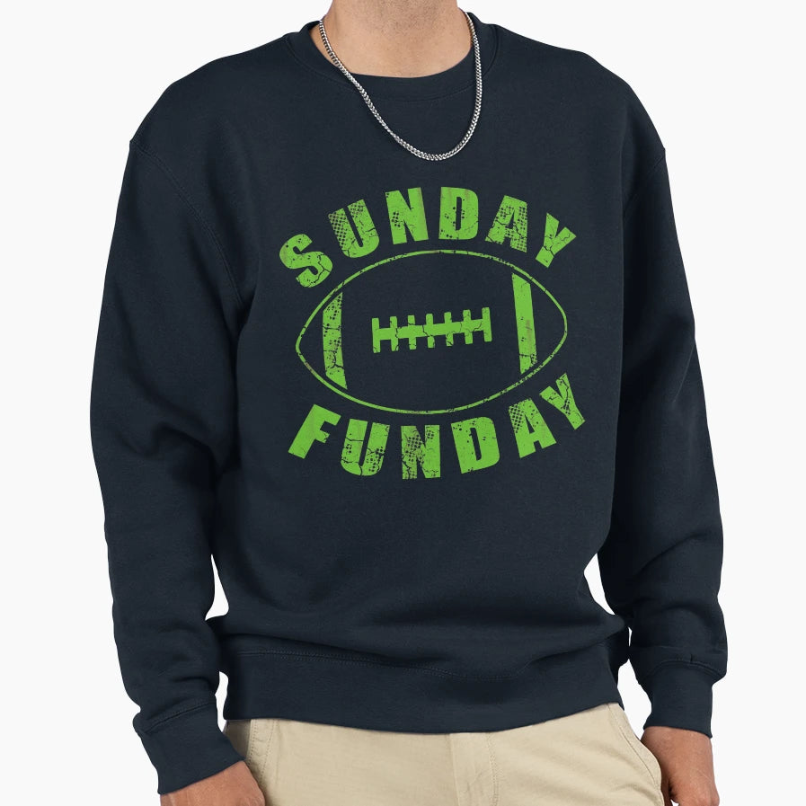 Sunday Funday Football Sweatshirt - Unique Graphic Men Women - T-Shirt, Sweatshirt, Hoodie