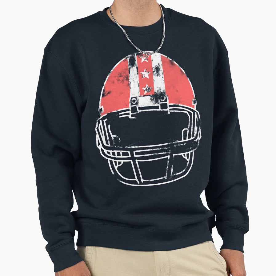 Old Football Helmet Sweatshirt - Streetwear Style Men Women - T-Shirt, Sweatshirt, Hoodie