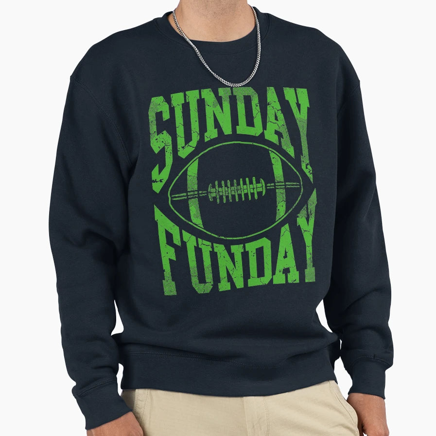 Sunday Funday Football Sweatshirt - Casual Everyday Wear for Adults - T-Shirt, Sweatshirt, Hoodie
