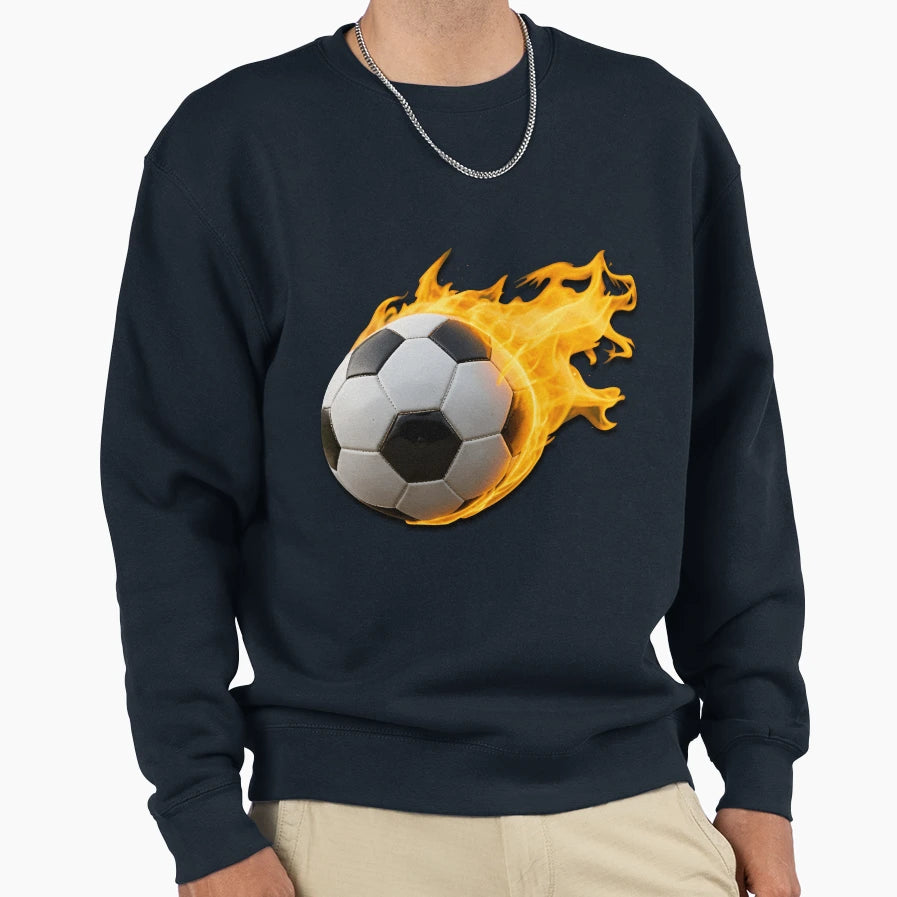 Fire Football 336666 Sweatshirt - Fun Novelty Design Men Women - T-Shirt, Sweatshirt, Hoodie