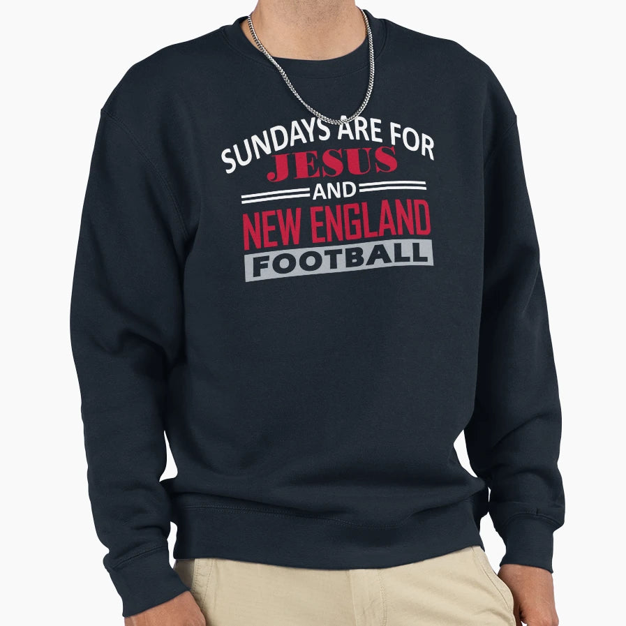 New England Pro Football And Jesus Sweatshirt - Trendy Graphic Unisex - T-Shirt, Sweatshirt, Hoodie