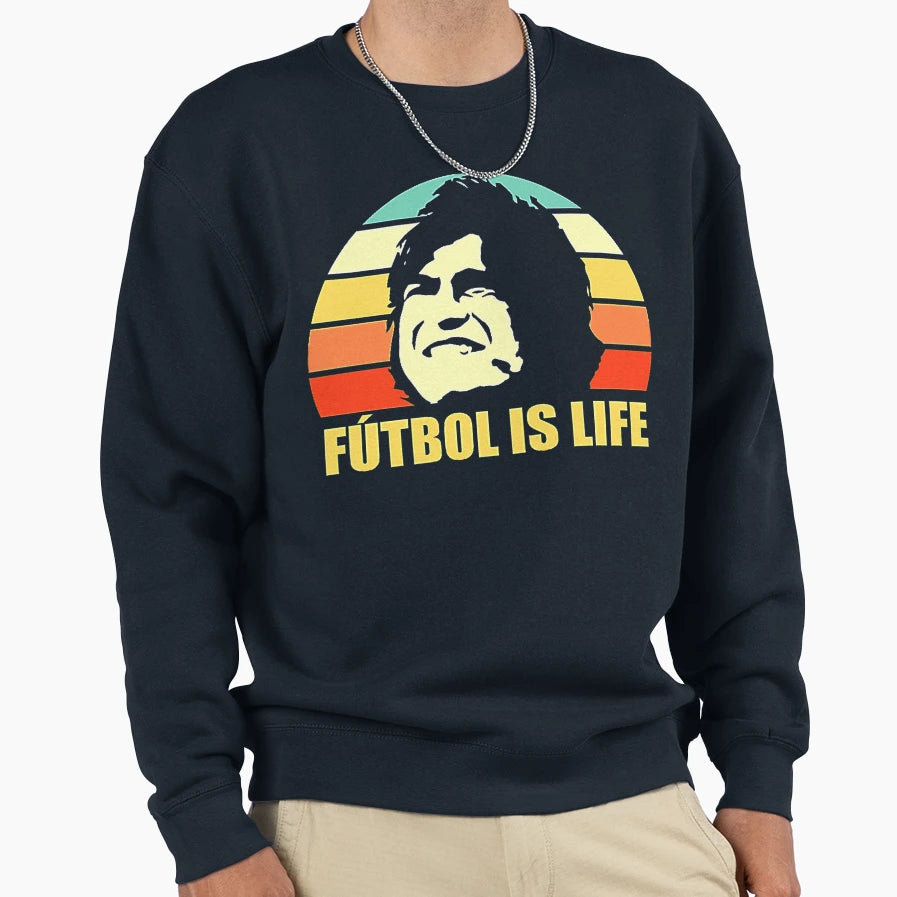 Futb0L Is Life Sunset Sweatshirt - Fun Novelty Design for Adults - T-Shirt, Sweatshirt, Hoodie
