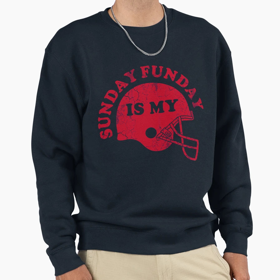 Sunday Is My Funday Football Sweatshirt - Streetwear Style for Adults - T-Shirt, Sweatshirt, Hoodie