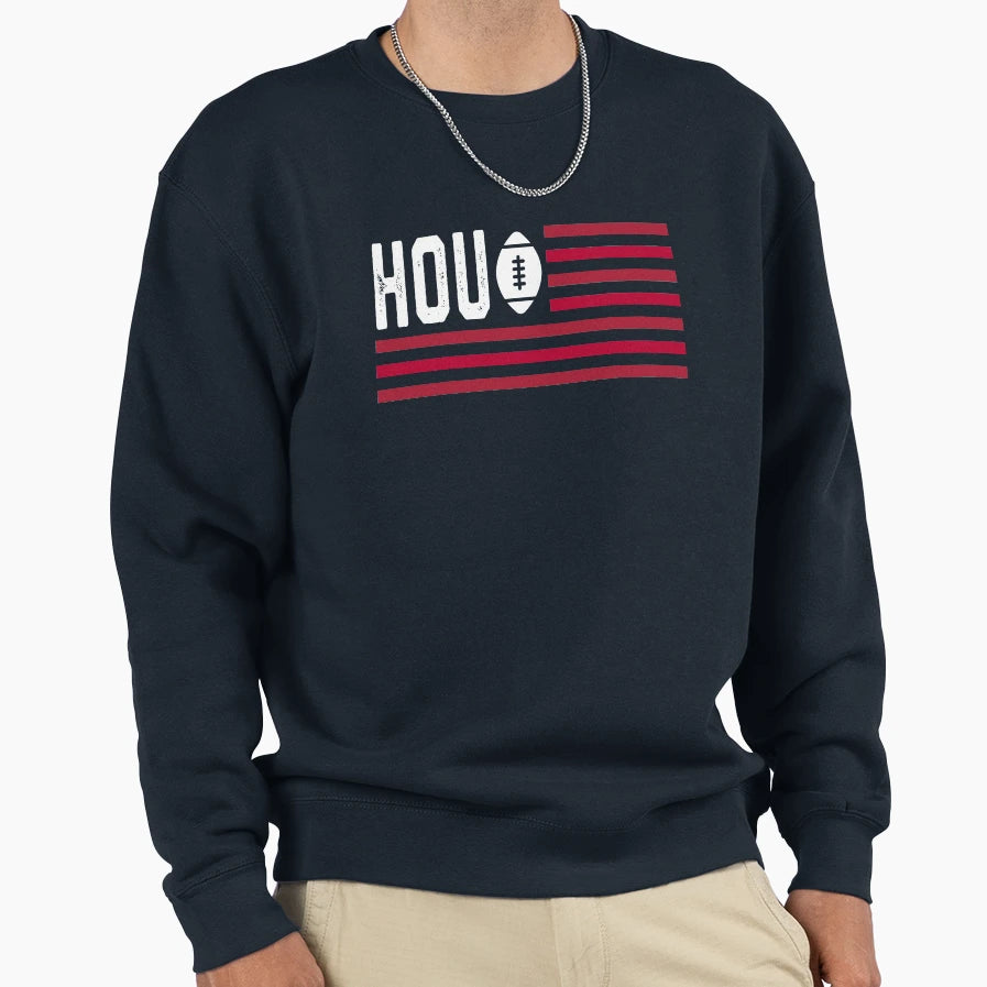 Houston Football Is American Sweatshirt - Graphic Print for Adults - T-Shirt, Sweatshirt, Hoodie