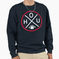 Houston Football Emblem Hou Sweatshirt - Fun Novelty Design for Adults - T-Shirt, Sweatshirt, Hoodie