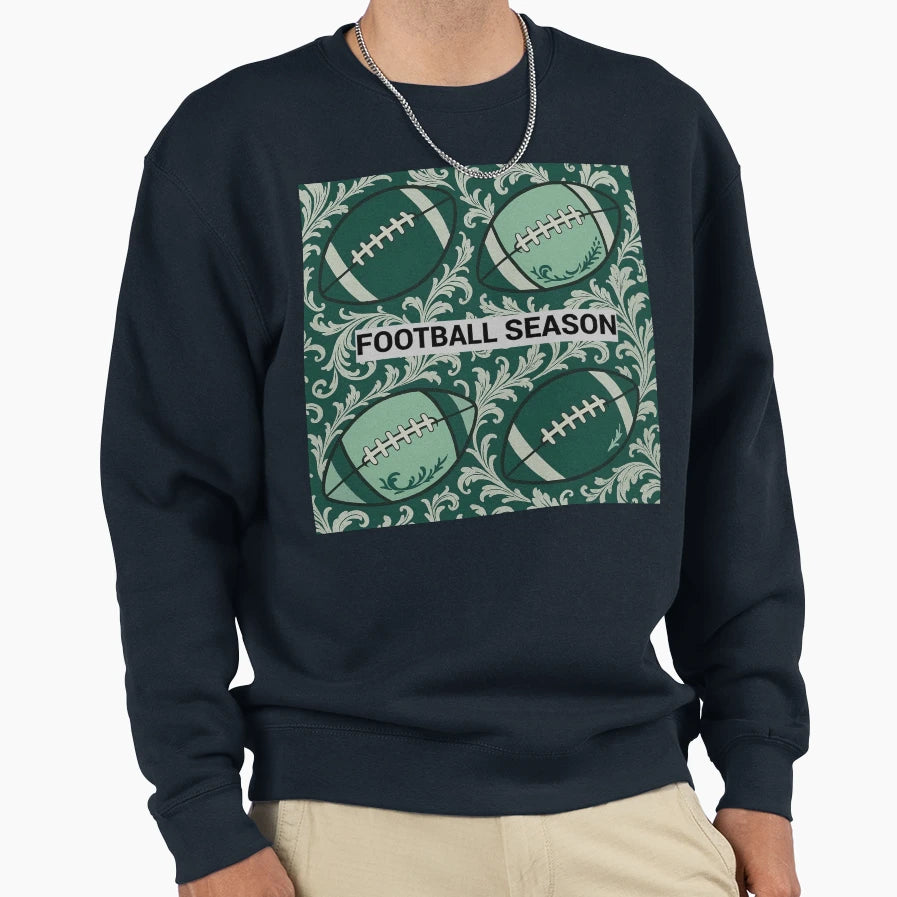 Football Season Baroque Sweatshirt - Unique Graphic Men Women - T-Shirt, Sweatshirt, Hoodie