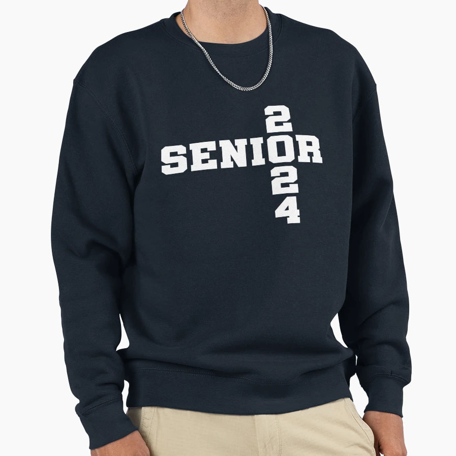 Senior 2024 Class 2024 2024 Sweatshirt - Minimalist Print for Adults - T-Shirt, Sweatshirt, Hoodie