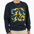 Large Lightning Pattern Large Sweatshirt - Casual Everyday Wear for Adults - T-Shirt, Sweatshirt, Hoodie