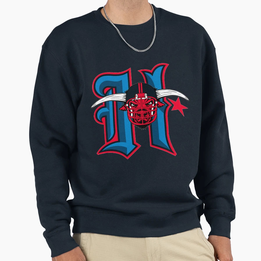 Texans Head Sweatshirt - Trendy Graphic Men Women - T-Shirt, Sweatshirt, Hoodie