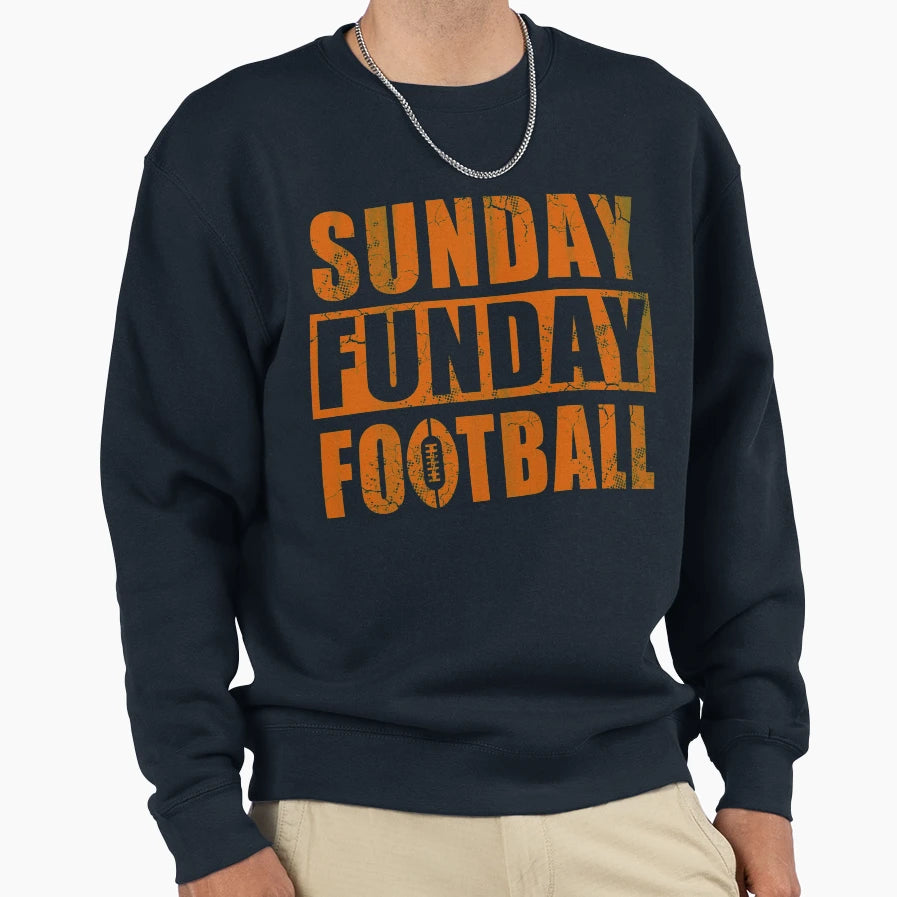 Sunday Funday Football Sweatshirt - Unique Graphic Men Women - T-Shirt, Sweatshirt, Hoodie