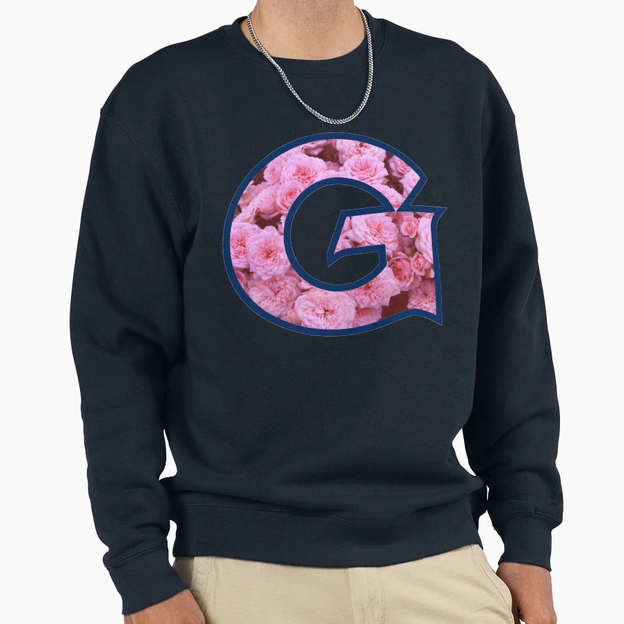 Floral Georgetown Sweatshirt - Casual Everyday Wear Unisex - T-Shirt, Sweatshirt, Hoodie