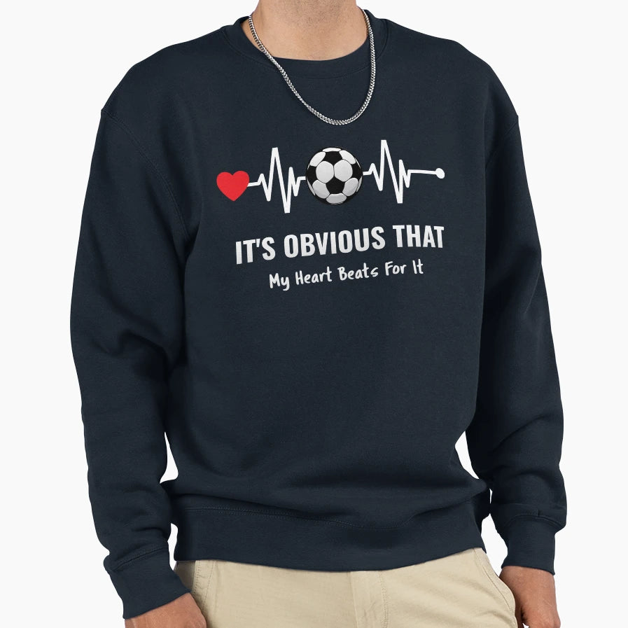 Soccer Heartbeat Soccer Lover Gift Sweatshirt - Graphic Print Men Women - T-Shirt, Sweatshirt, Hoodie