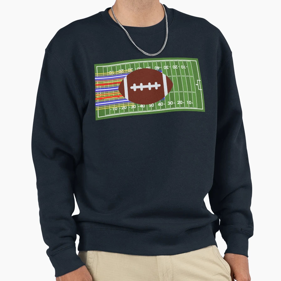 Football Thrown Sweatshirt - Casual Everyday Wear Men Women - T-Shirt, Sweatshirt, Hoodie