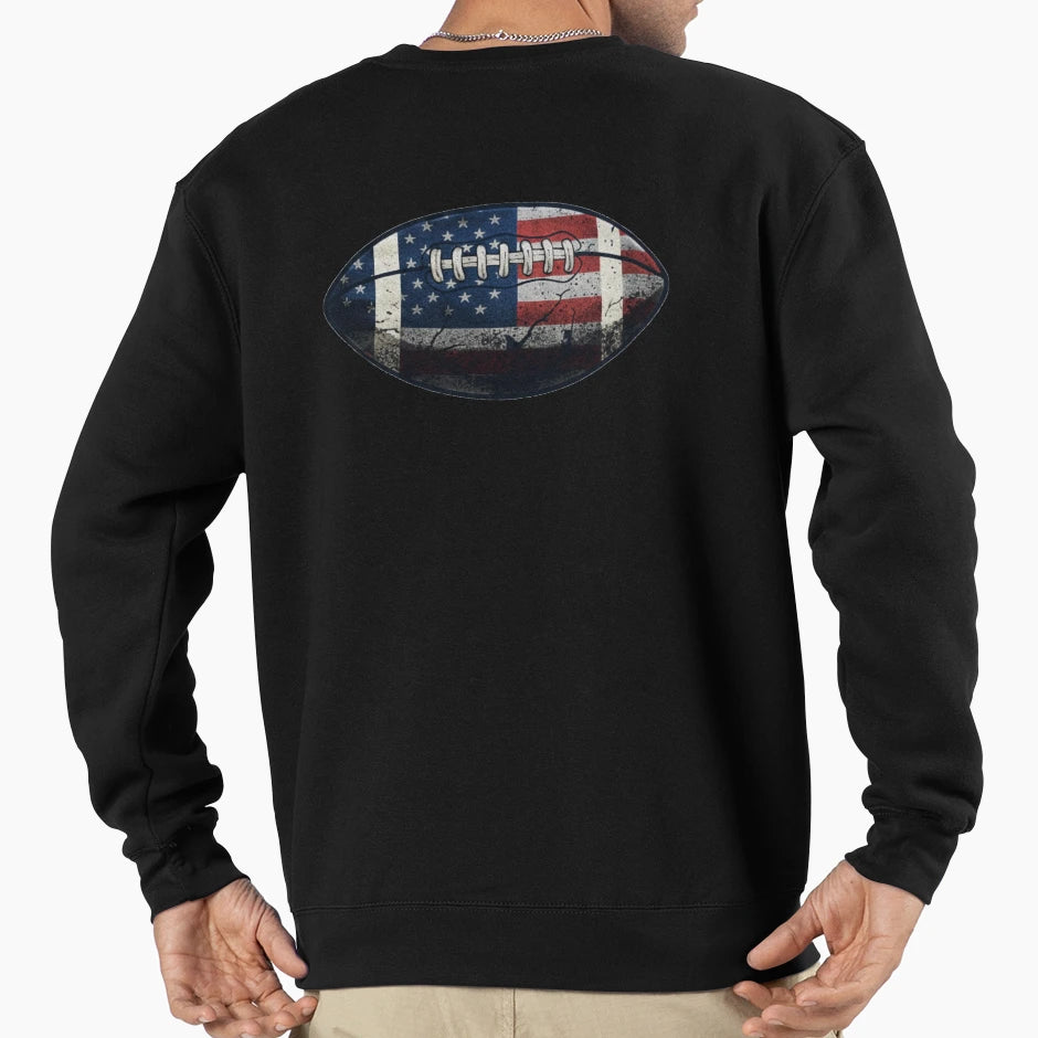 Patriotic Stars American Football Sweatshirt - Fun Novelty Design Unisex - T-Shirt, Sweatshirt, Hoodie