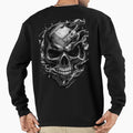 Dark Gothic Skull Illustration Sweatshirt - Trendy Graphic for Adults - T-Shirt, Sweatshirt, Hoodie