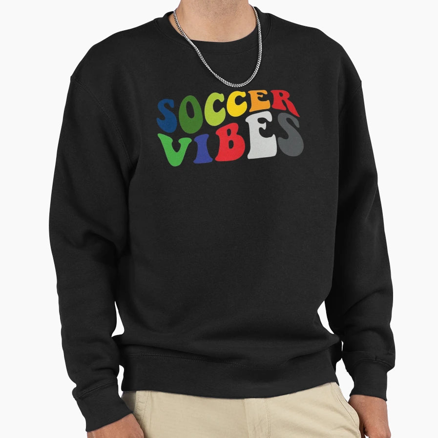 Soocer Vibes Soccer Mom Soccer Sweatshirt - Minimalist Print Men Women - T-Shirt, Sweatshirt, Hoodie