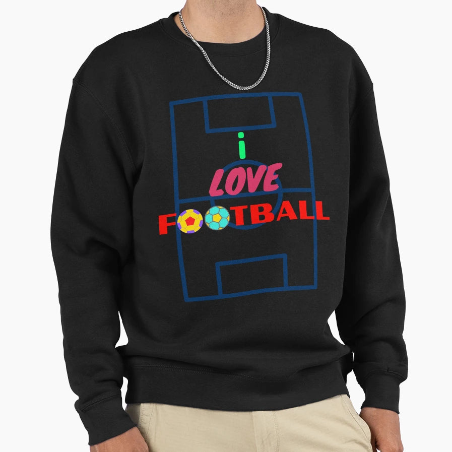 I Love Football Sweatshirt - Aesthetic Graphic for Adults - T-Shirt, Sweatshirt, Hoodie