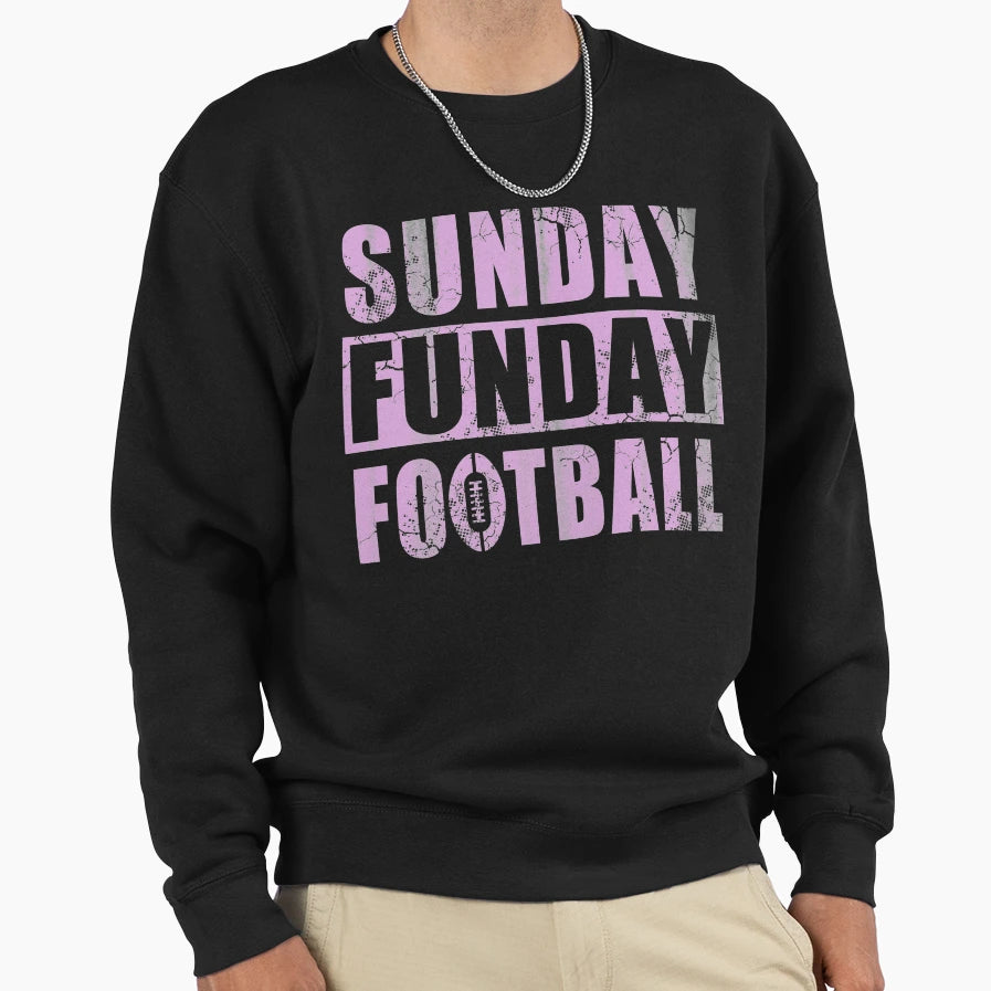 Sunday Funday Football Sweatshirt - Custom Art Print Unisex - T-Shirt, Sweatshirt, Hoodie