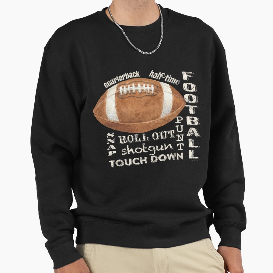 Football Art 2 Sweatshirt - Graphic Print for Adults - T-Shirt, Sweatshirt, Hoodie