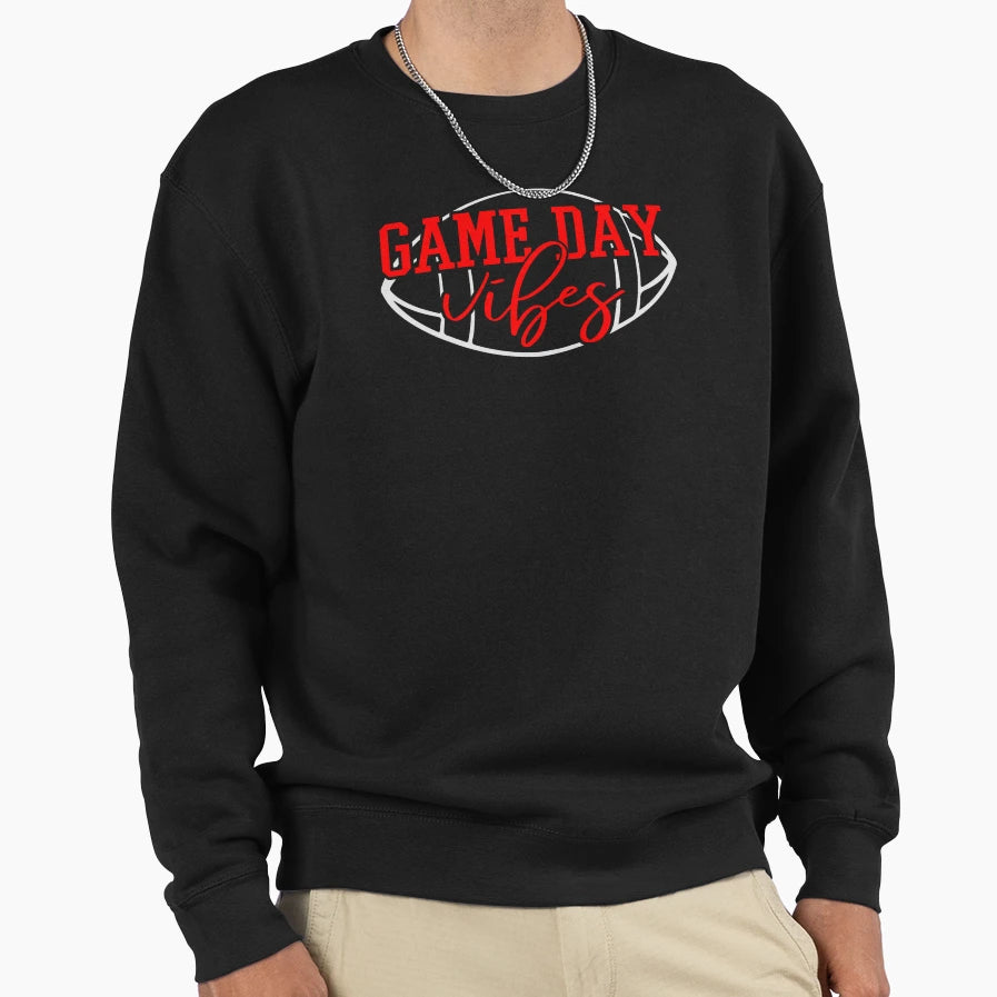 Football Game Day Vibes Sweatshirt - Minimalist Print Unisex - T-Shirt, Sweatshirt, Hoodie