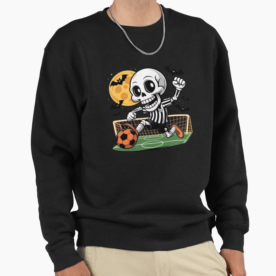 Soccer Skeleton Halloween Soccer T-Shirt - Fun Novelty Design for Adults - T-Shirt, Sweatshirt, Hoodie