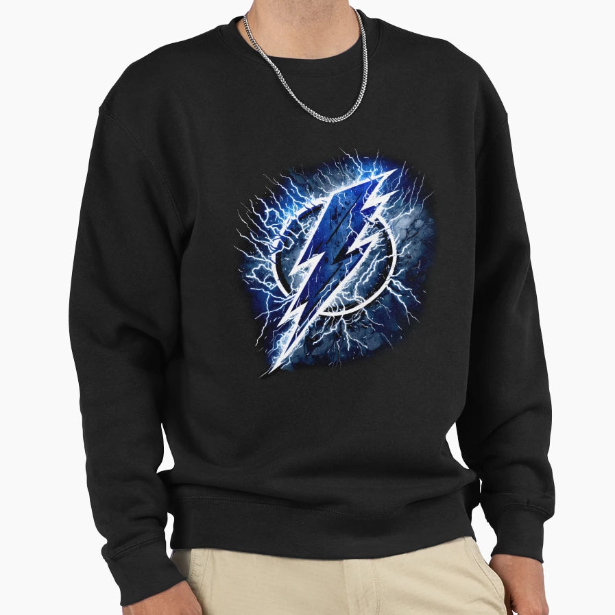 Electric Bolt Sweatshirt - Minimalist Print for Adults - T-Shirt, Sweatshirt, Hoodie