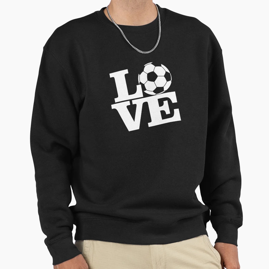 Love Soccer Sweatshirt - Minimalist Print Men Women - T-Shirt, Sweatshirt, Hoodie
