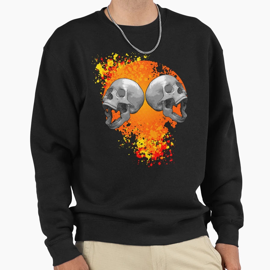 Screaming Skulls Sweatshirt - Custom Art Print Unisex - T-Shirt, Sweatshirt, Hoodie