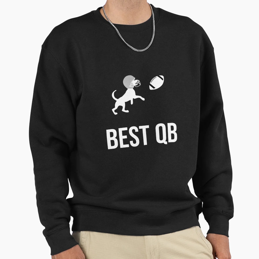 Best Qb Dog Football Player Sweatshirt - Custom Art Print for Adults - T-Shirt, Sweatshirt, Hoodie