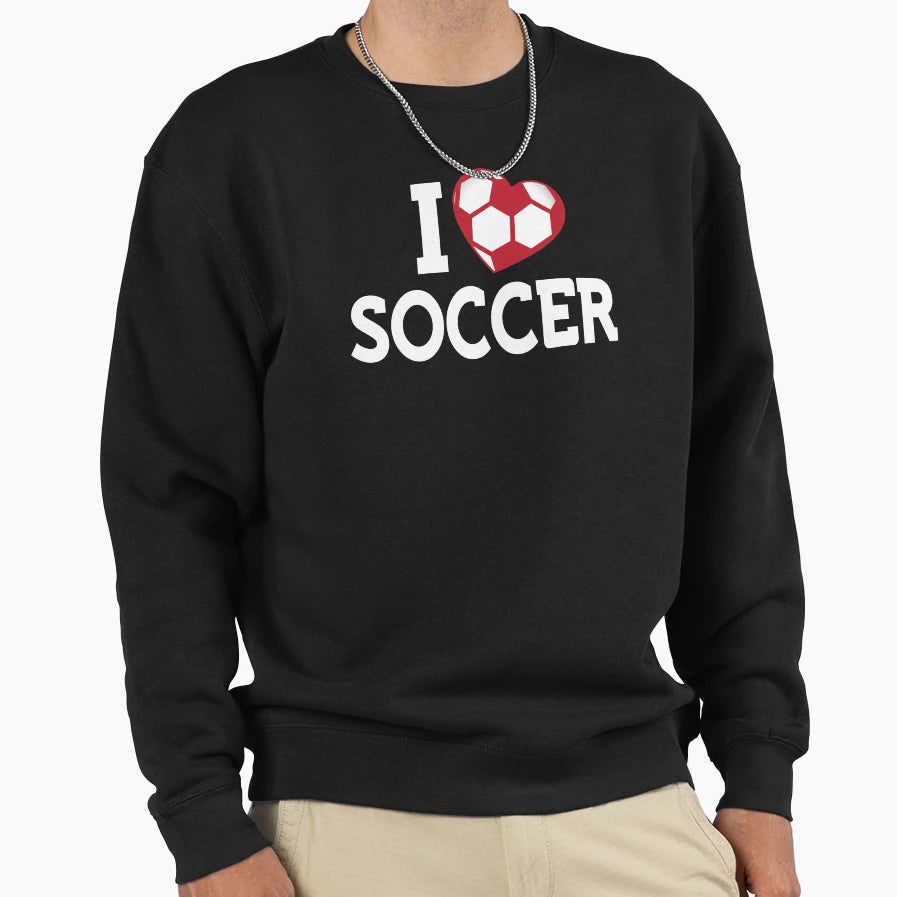 I Love Soccer Black Alt2 Sweatshirt - Aesthetic Graphic Men Women - T-Shirt, Sweatshirt, Hoodie