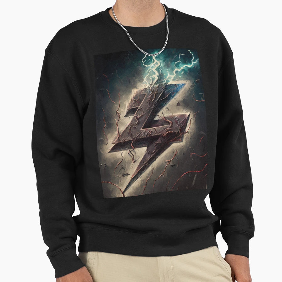 Zigzag Lightning Sweatshirt - Unique Graphic Unisex - T-Shirt, Sweatshirt, Hoodie