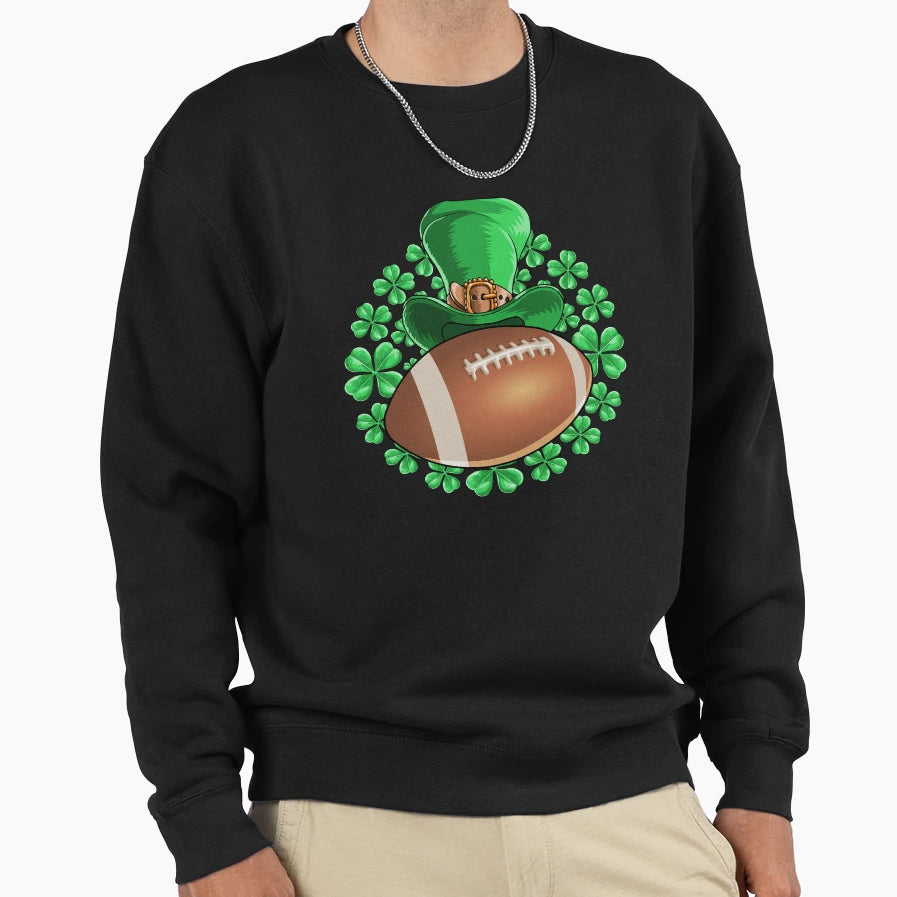 Football Saint Patricks Day Sweatshirt - Streetwear Style Unisex - T-Shirt, Sweatshirt, Hoodie