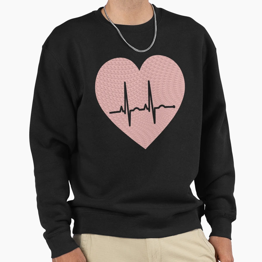 Heart Pulse Sweatshirt - Custom Art Print Unisex - T-Shirt, Sweatshirt, Hoodie