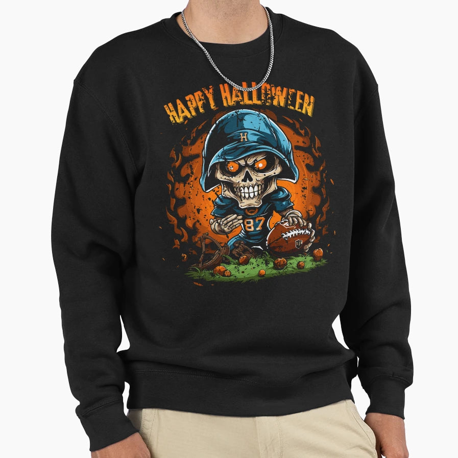 American Football Skeleton Sweatshirt - Minimalist Print Men Women - T-Shirt, Sweatshirt, Hoodie