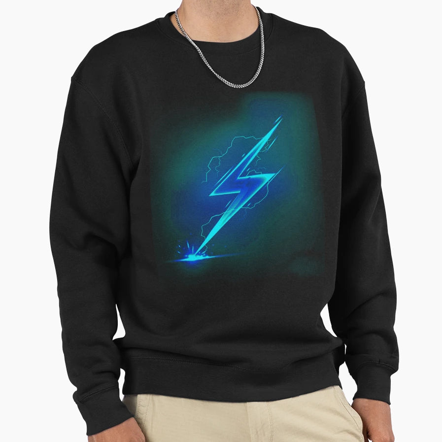 Abstract Lightning Sweatshirt - Fun Novelty Design for Adults - T-Shirt, Sweatshirt, Hoodie