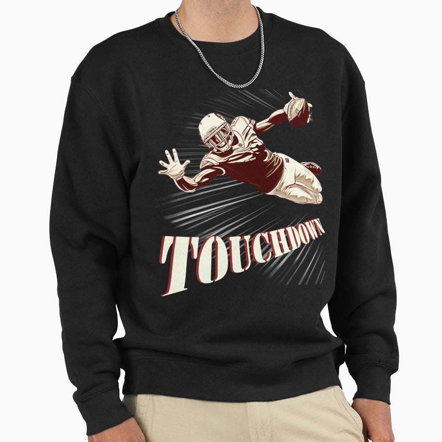American Football Touchdown Sweatshirt - Custom Art Print Unisex - T-Shirt, Sweatshirt, Hoodie