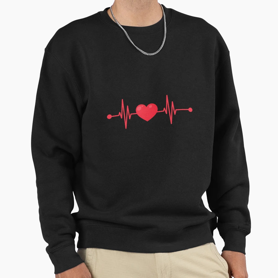 Normal Heart Rate Sweatshirt - Aesthetic Graphic Men Women - T-Shirt, Sweatshirt, Hoodie