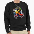 Graffiti Letter K Crown Sweatshirt - Fun Novelty Design Unisex - T-Shirt, Sweatshirt, Hoodie