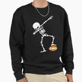 Dab Dabbing Skeleton Rugby American Sweatshirt - Trendy Graphic Men Women - T-Shirt, Sweatshirt, Hoodie