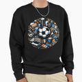 Soccer Spirit Threads Sweatshirt - Aesthetic Graphic Men Women - T-Shirt, Sweatshirt, Hoodie