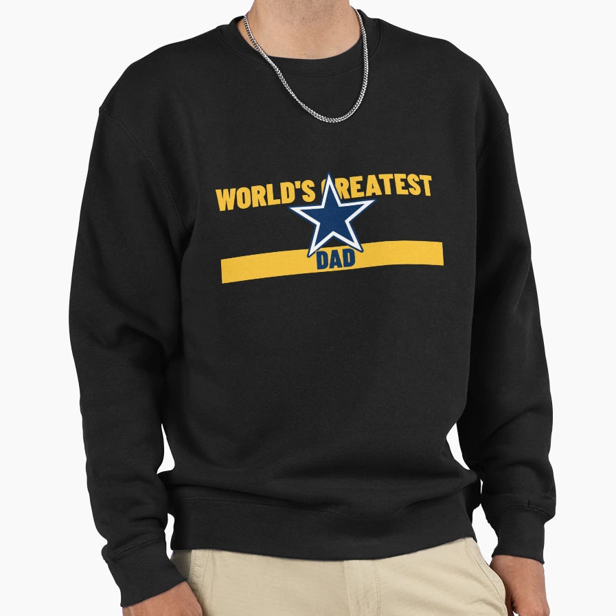 Worlds Greatest Dad Sweatshirt - Custom Art Print for Adults - T-Shirt, Sweatshirt, Hoodie