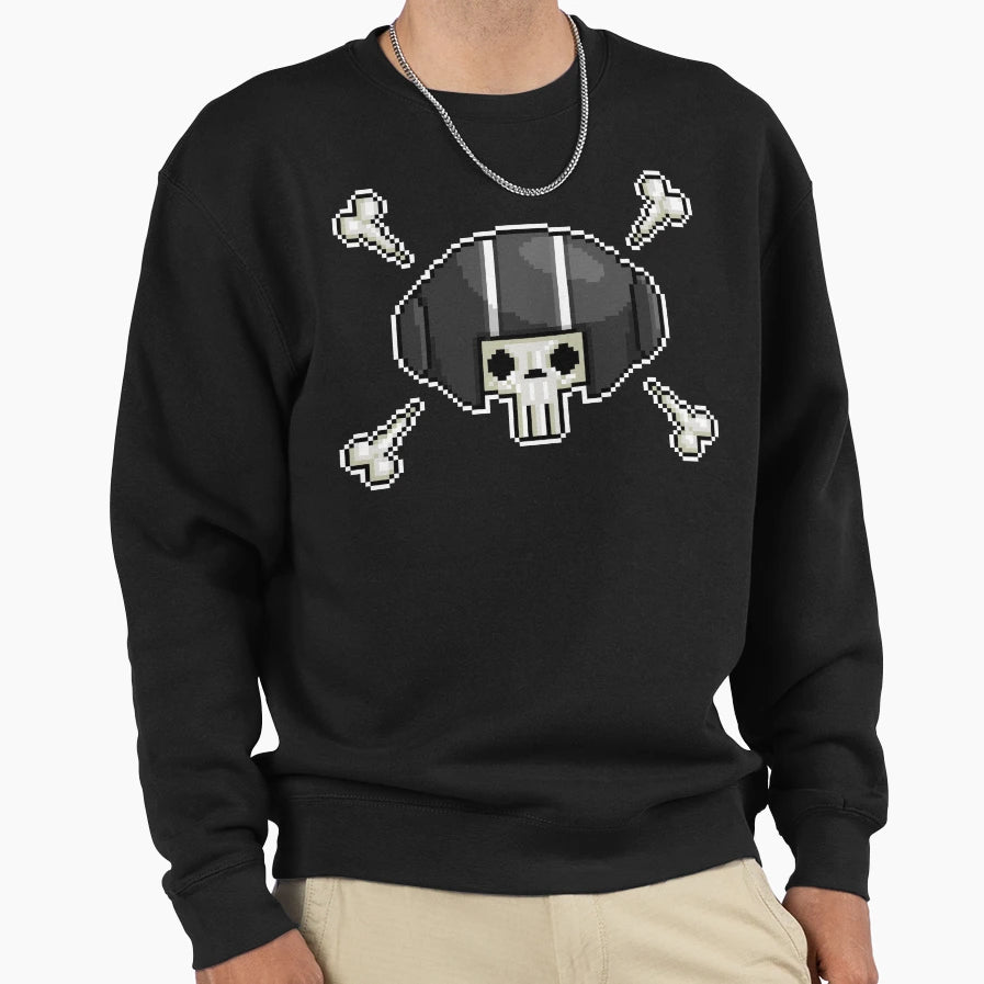 Pixel Skull Sweatshirt - Custom Art Print Unisex - T-Shirt, Sweatshirt, Hoodie