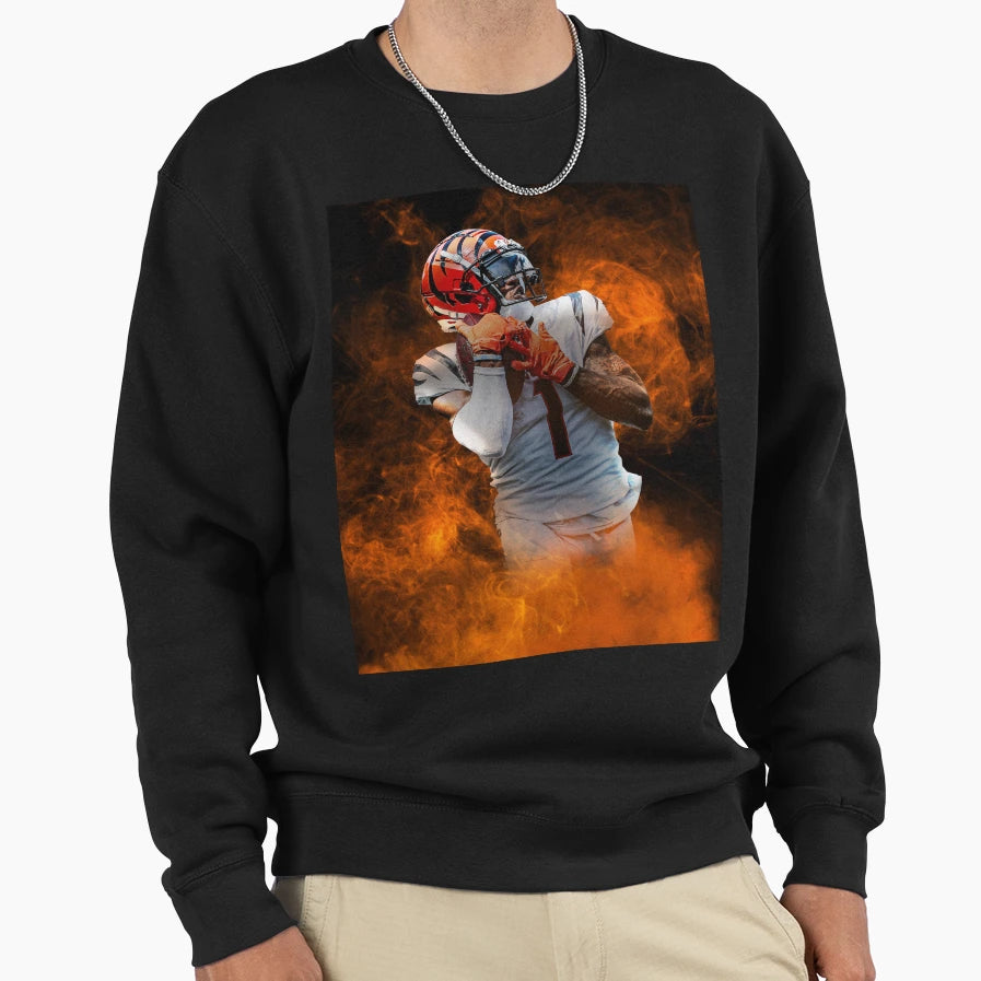 Jamarr Chase Cincinnati Sports Art Sweatshirt - Custom Art Print Unisex - T-Shirt, Sweatshirt, Hoodie
