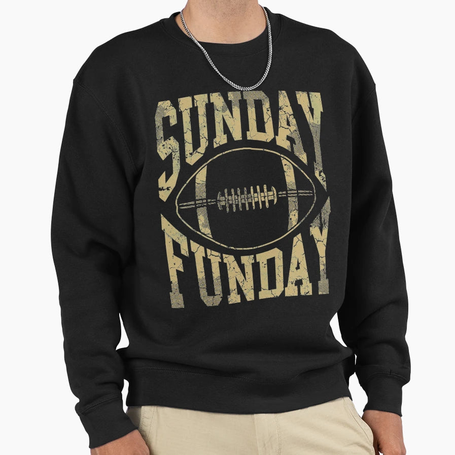 Sunday Funday Football Sweatshirt - Casual Everyday Wear for Adults - T-Shirt, Sweatshirt, Hoodie
