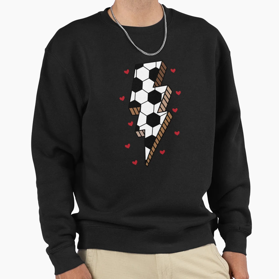 Happy Valentine Day Soccer Sweatshirt - Minimalist Print for Adults - T-Shirt, Sweatshirt, Hoodie