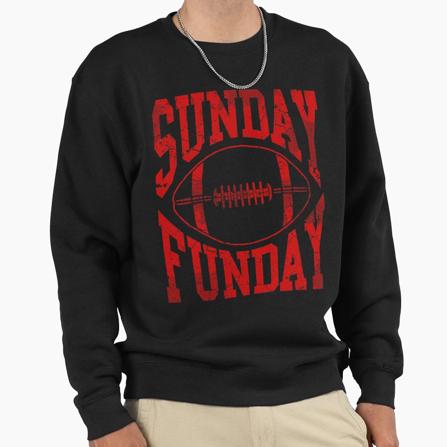 Sunday Funday Football Sweatshirt - Casual Everyday Wear for Adults - T-Shirt, Sweatshirt, Hoodie